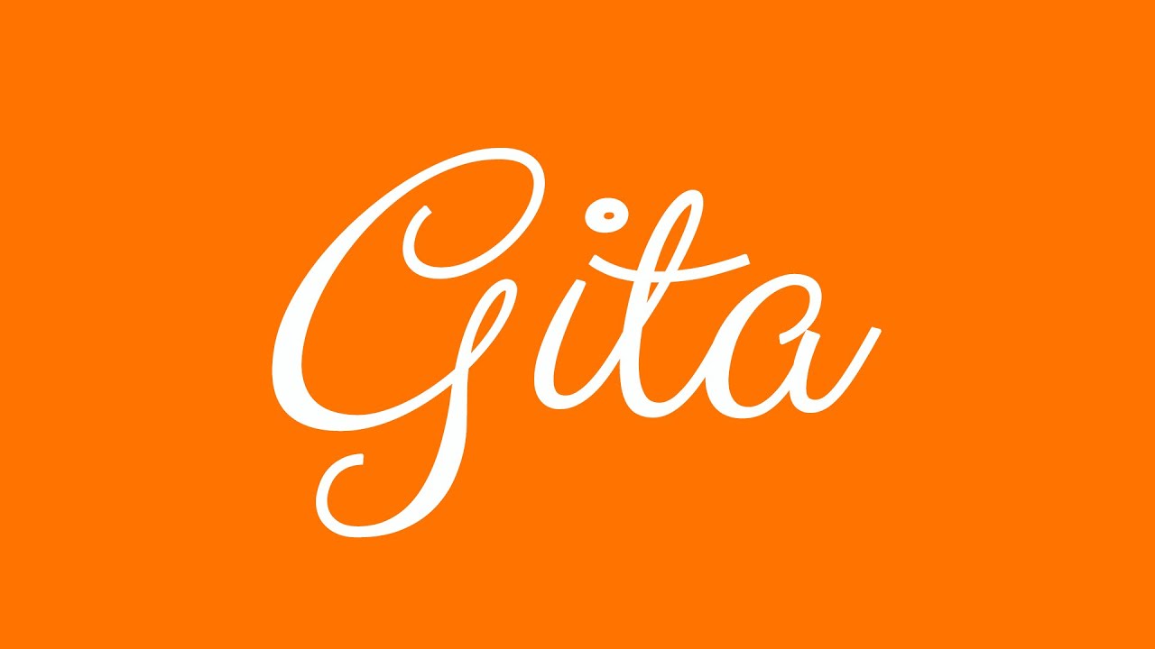 Learn how to Sign the Name Gita Stylishly in Cursive Writing - YouTube