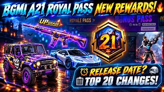 RP CHANGE 😱 BGMI NEW ROYALE PASS A21 😱TOP 10 CHANGES IN BGMI NEW ROYAL PASS | A21 1TO 100 RP REWARDS screenshot 2