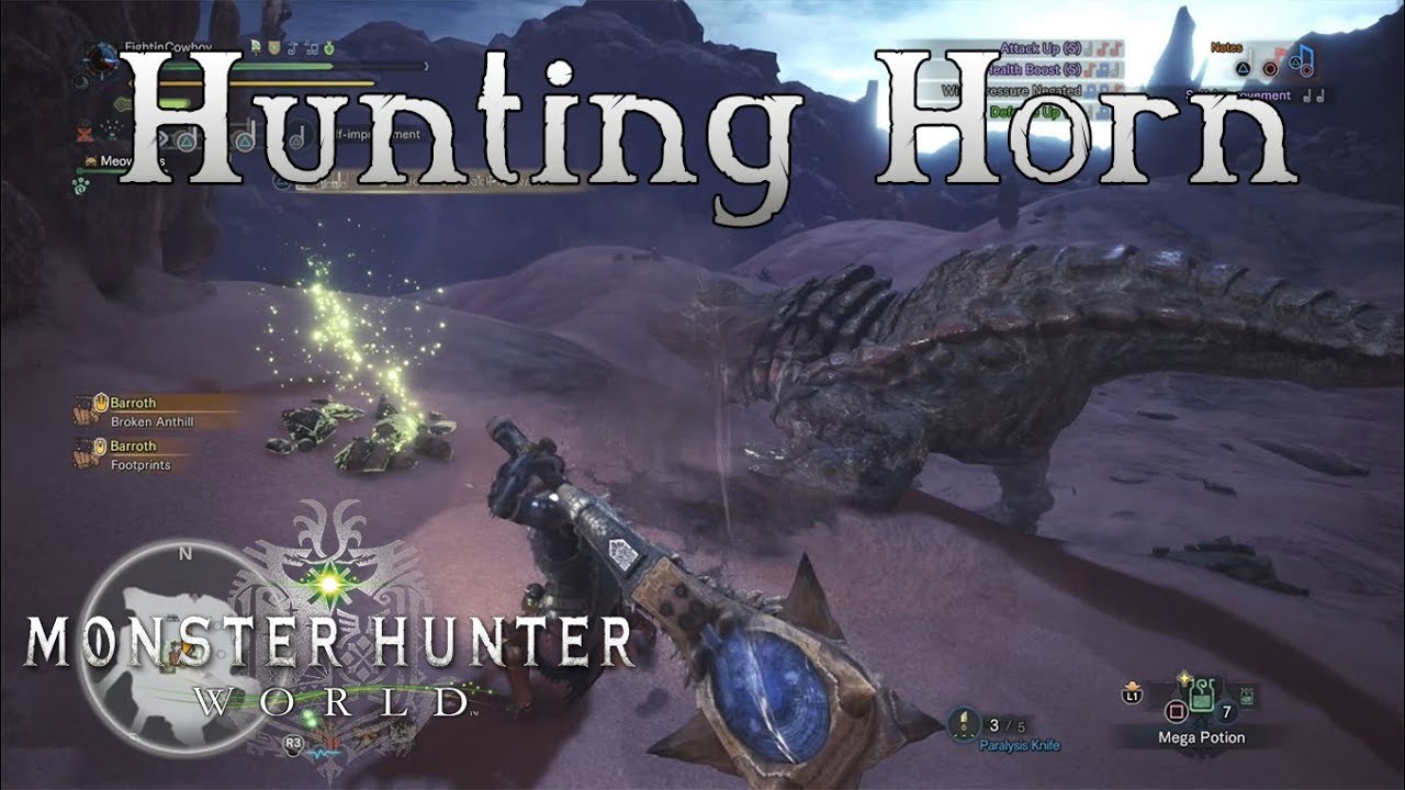 Monster Hunter World Hunting Horn Gameplay Weapons Showcase Part 13