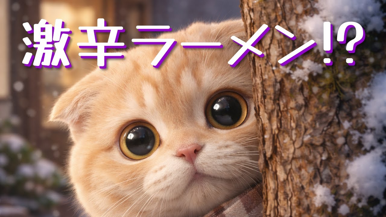 【スコティッシュのきなこ】激辛ラーメン??🐱新しく街にオープンしたラーメン屋さんできなこが初挑戦