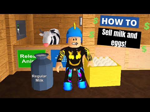 How to sell eggs and milk! Roblox farming and friends