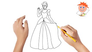 How to draw Cinderella | Easy drawings