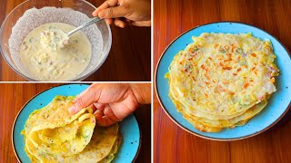10 Minutes Breakfast with Potato | Potato Crepe | Easy Potato Recipe