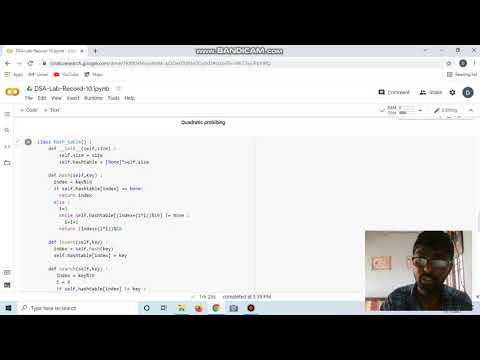 Implementation of hash table using linear and quadratic probing