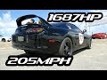 1687hp MONSTER Supra Goes 200+mph at the 1/2 Mile