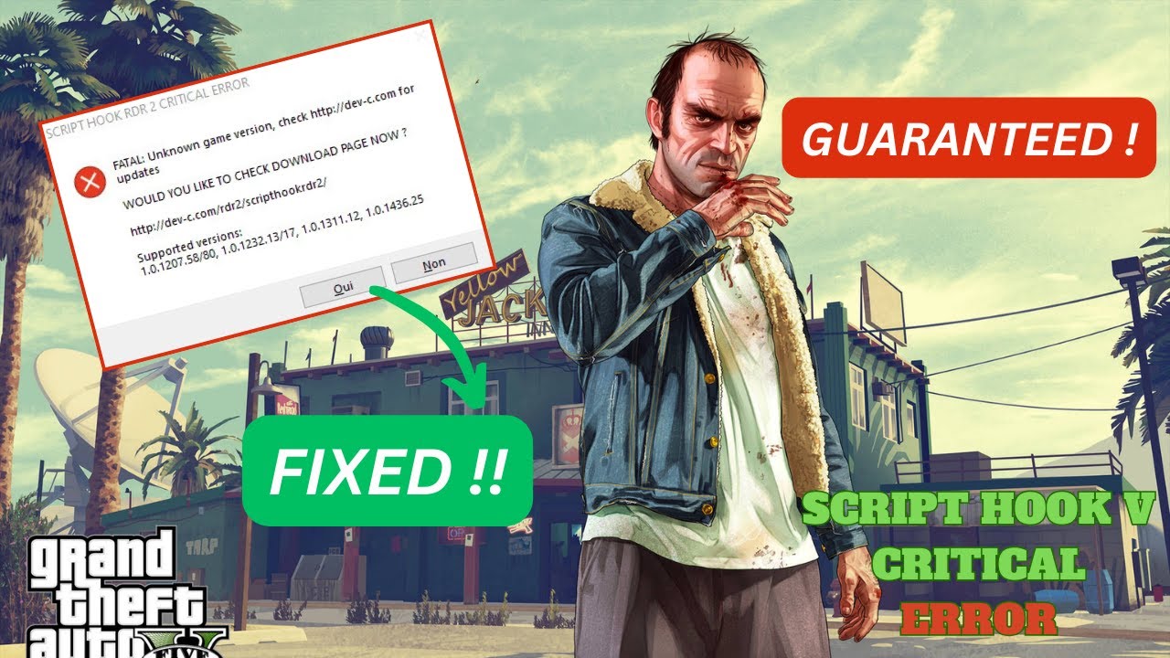 HOW TO FIX SCRIPT HOOK V CRITICAL ERROR | IN 3 MINUTES !! | GTA 5 ...