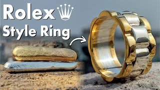 How to Make ROLEX Style Silver Ring? | Silver Ring | Handmade| Adamjewellery @ROLEX