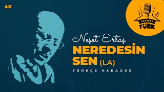 KARAOKE I Neşet Ertaş I Neredesin Sen I LA Resimi