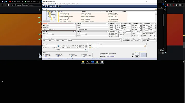 Regex and recursion in Bulk Renamer Utility