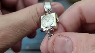 BEAUTIFUL Ladies 10k WHITE GOLD FILLED - LONGINES - Cocktail Wrist Watch RUNS!