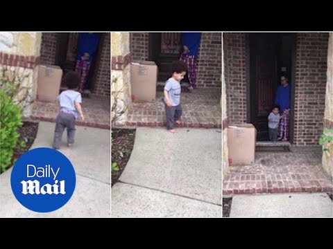 Little boy says 'goodbye' to grandma, screams 'I love you!' - Daily Mail