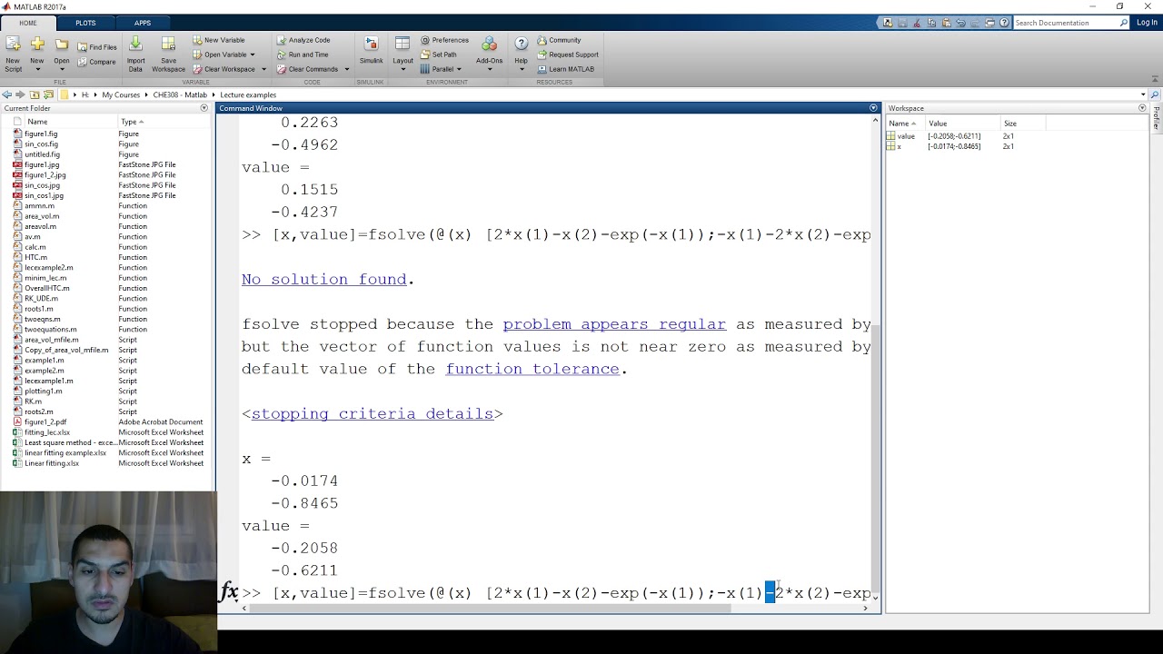 Introduction to Matlab in Arabic | 25 Solving non linear equations ...