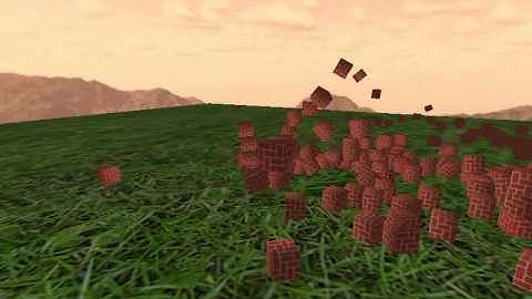 Irrlicht + bullet, wall 300 cubes - test 2