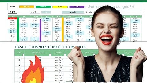Excel-Avancé : Comment créer la gestion des congés et absences de vos collaborateurs .