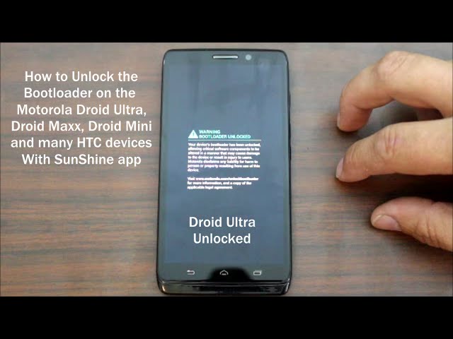 Motorola Droid Ultra Mini And Maxx Super Easy Bootloader Unlock With Sunshine App Youtube