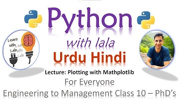 Python for beginners Plotting with Mathplotlib: (Urdu, Hindi)