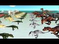 Indominus Rex Team Vs Indoraptor Team - Dinosaur Battle