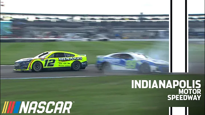 Ryan Blaney retaliates against Suarez after the ch...