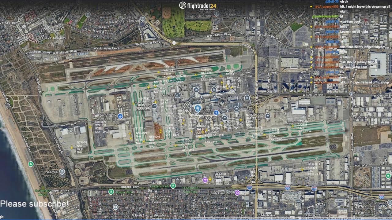 LAX Live Aircraft View Arrival/Departure With Live atc