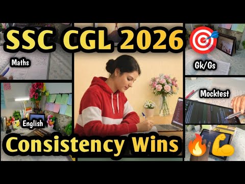 SSC CGL 2026🎯 Study Vlog | Daily Study Routine 📚 | Consistency Wins 🔥💪 ...