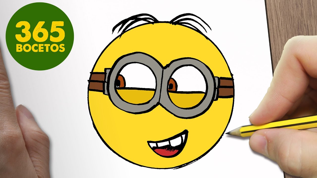 COMO DIBUJAR UN MINION EMOTICONOS WHATSAPP KAWAII PASO A PASO - Dibujos  kawaii faciles - thptnganamst.edu.vn