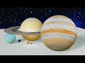 Solar system planet size comparison for baby for kids