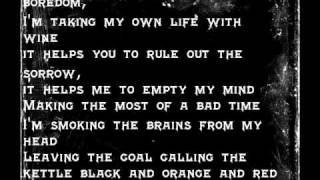 Video thumbnail of "Alkaline Trio-Radio Lyrics"