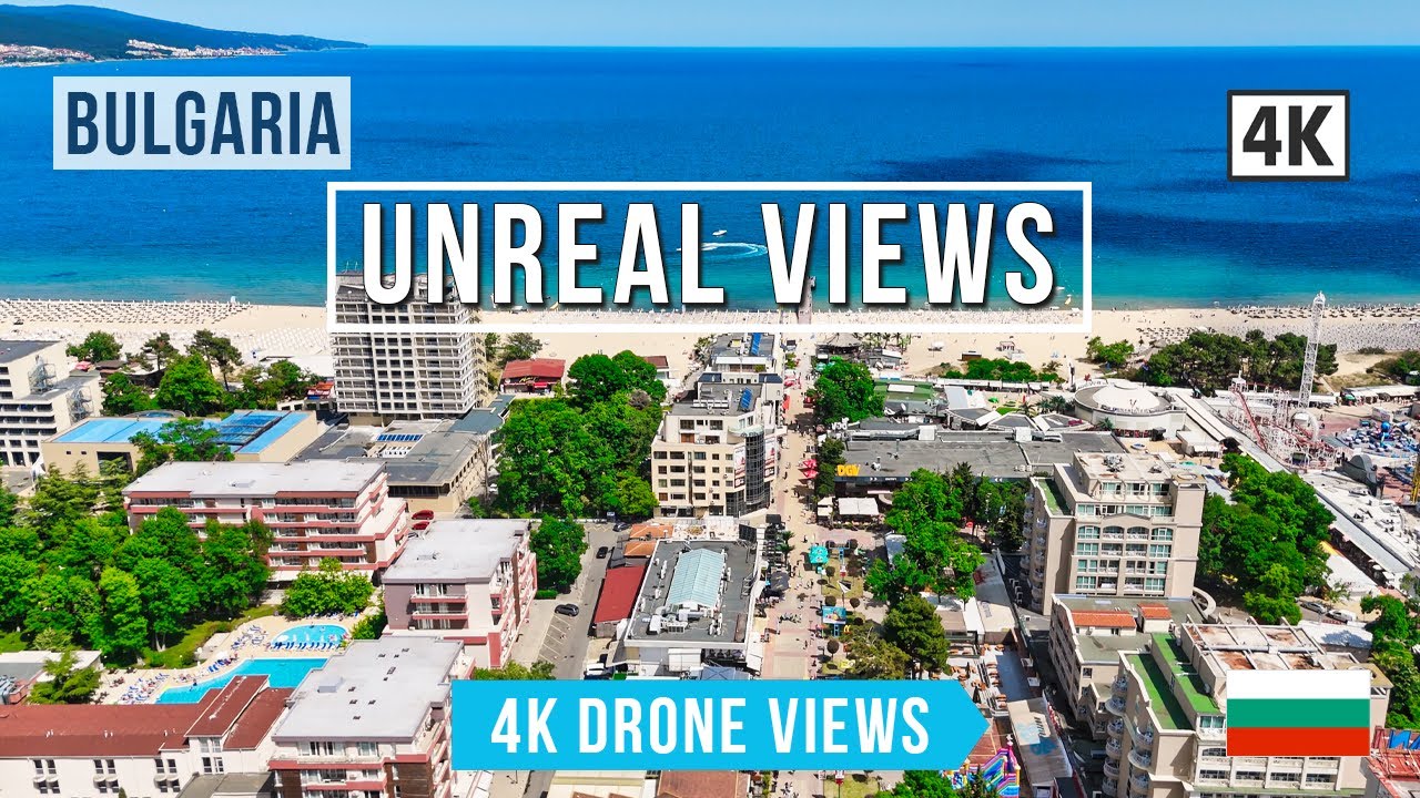 Болгария: 10 минут чистого лета. Солнечный Берег (4К Аэросъемка) 2025