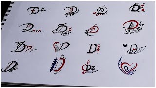 E4. How To Make Different Types Of D Letter Tattoo Designs