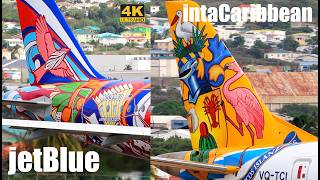 Beautiful Liveries (jetBlue, intaCaribbean, Liat Air) A320, 737, ATR...@ SKB | TKPK, Caribbean