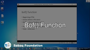 bof() function, Computer Science Lecture | Sabaq.pk