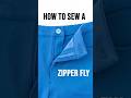 How to sew a zipper fly #sewing #sewazipper