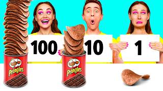 100 Capas de Alimentos Desafío | Fantásticos Trucos De Comida por KaZaZa Challenge