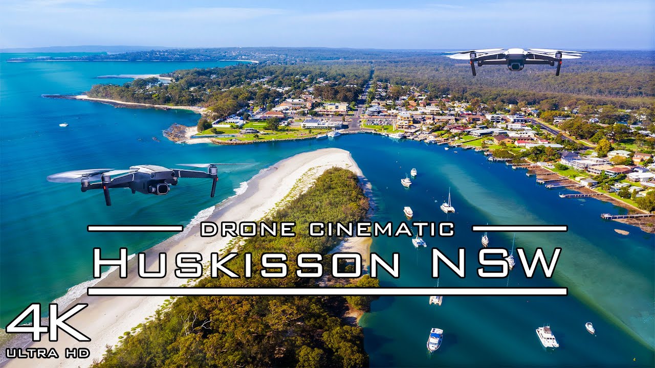 【4K】UltraHD 🇦🇺  Drone Aerial View of beautiful Huskisson town on the NSW South Coast, Australia