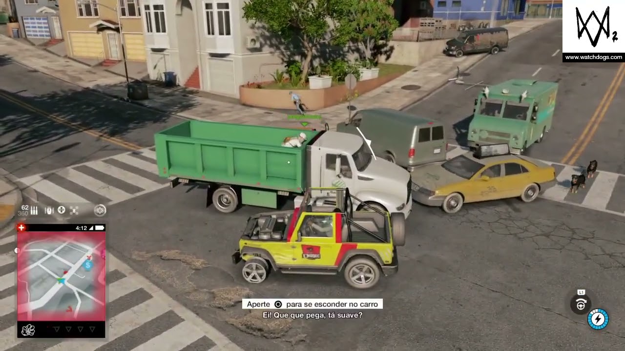 Pegamos o Carro do dinossauro watch dogs 2!!