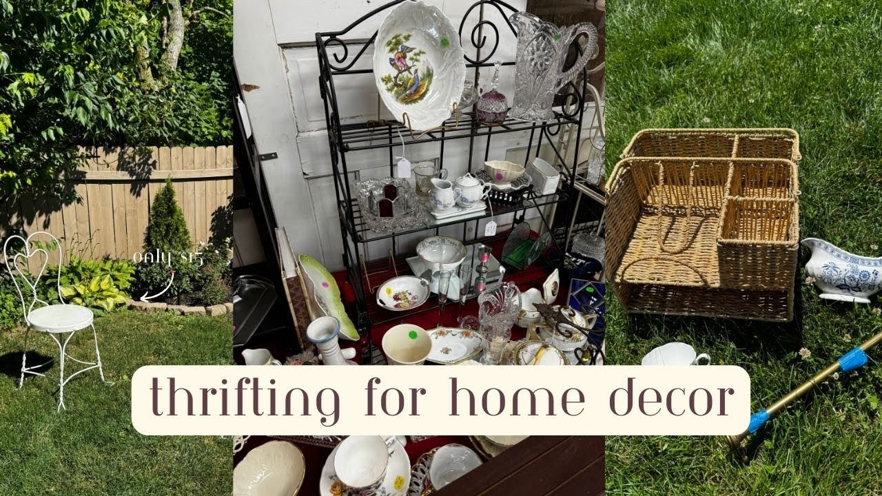 thrifting for my dream home decor + huge thrift haul - YouTube