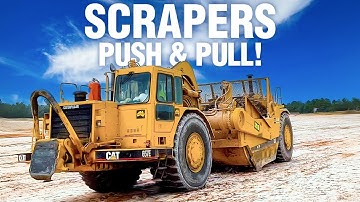 657 Cat Scrapers PUSH & PULL with engine sounds!