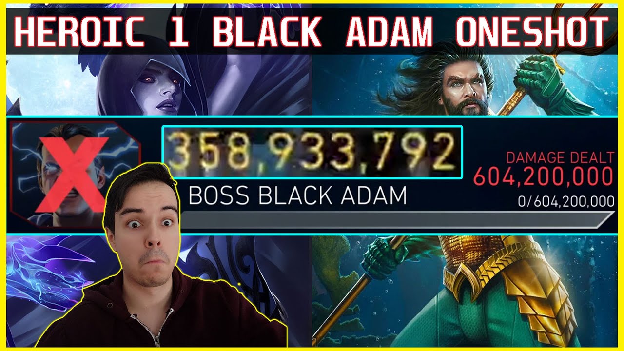 358 M Damage In 1 Sp 3! Heroic 1 Black Adam One Shot Raven+ KOAM ...