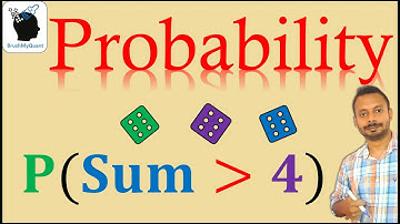 🎲 Three Dice Roll Probability with Sum greater than 4 🎲🔍 #brushmyquant #probability