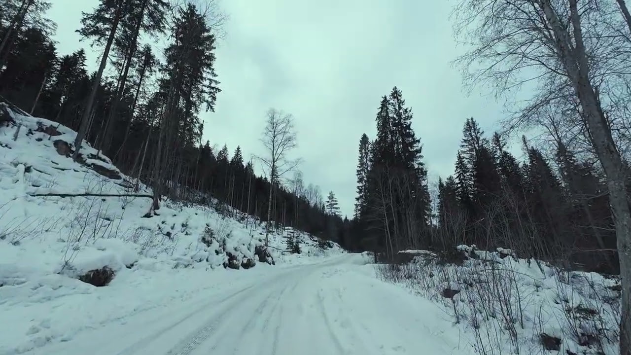 Winter hike to remote cabin.
