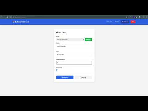 Capa de Projeto - Sistema Biblioteca - (Python 3 + Django)