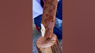wood cutting technique with a sharp axe #shorts