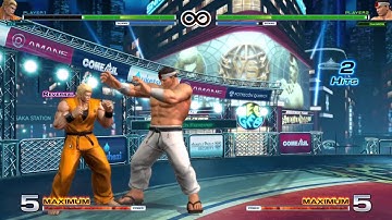 KOF XIV Goro 4 Frame Safe Jump after Corner Tenchi-Gaeshi (hcb, f+P)