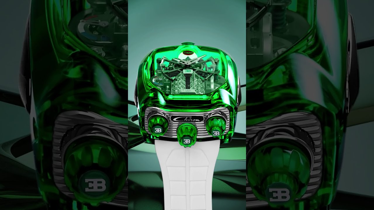 The Jacob Co Bugatti Chiron Tourbillon Green Sapphire Crystal Shorts