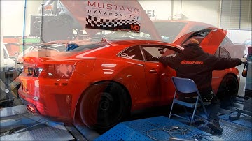 ZL1 Camaro after pulleys installed 510 RWHP. Tune Time Performance