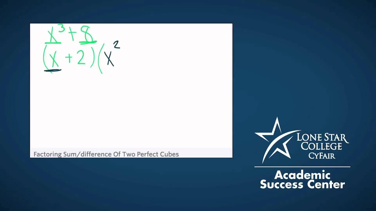 factoring sum difference of two perfect cubes youtube acedemic report