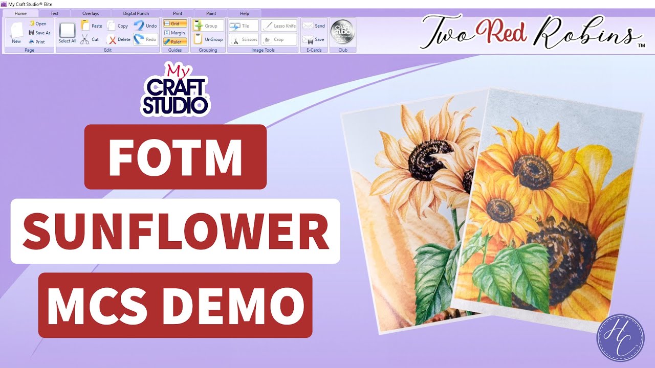 Brighten Up Your Day With Flower Of The Month Sunflower Artwork Download and My Craft Studio!