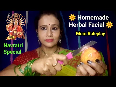🌸 🎊 ASMR Mom Gives You a Relaxing Herbal Homemade Festival Spa Facial 🌿| Dearly ASMR