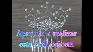 COMO REALIZAR UNA PEINETA DECORADA FACIL MATERIAL BEEBEECRAFT