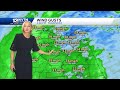 Scattered showers and gusty winds for thursday drier weather for the weekend